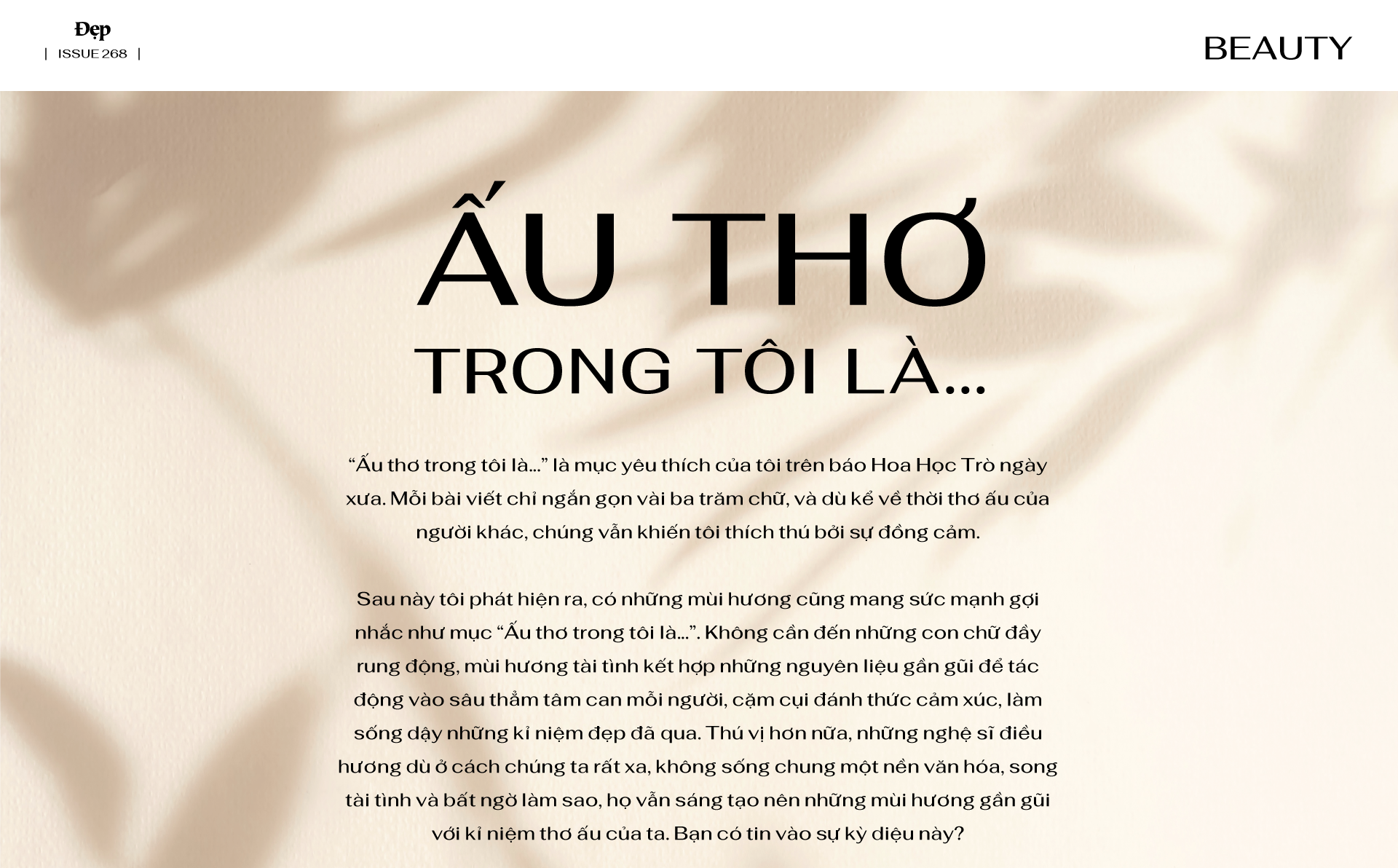 Những mùi hương gợi nhớ đến ký ức “ấu thơ trong tôi là…”