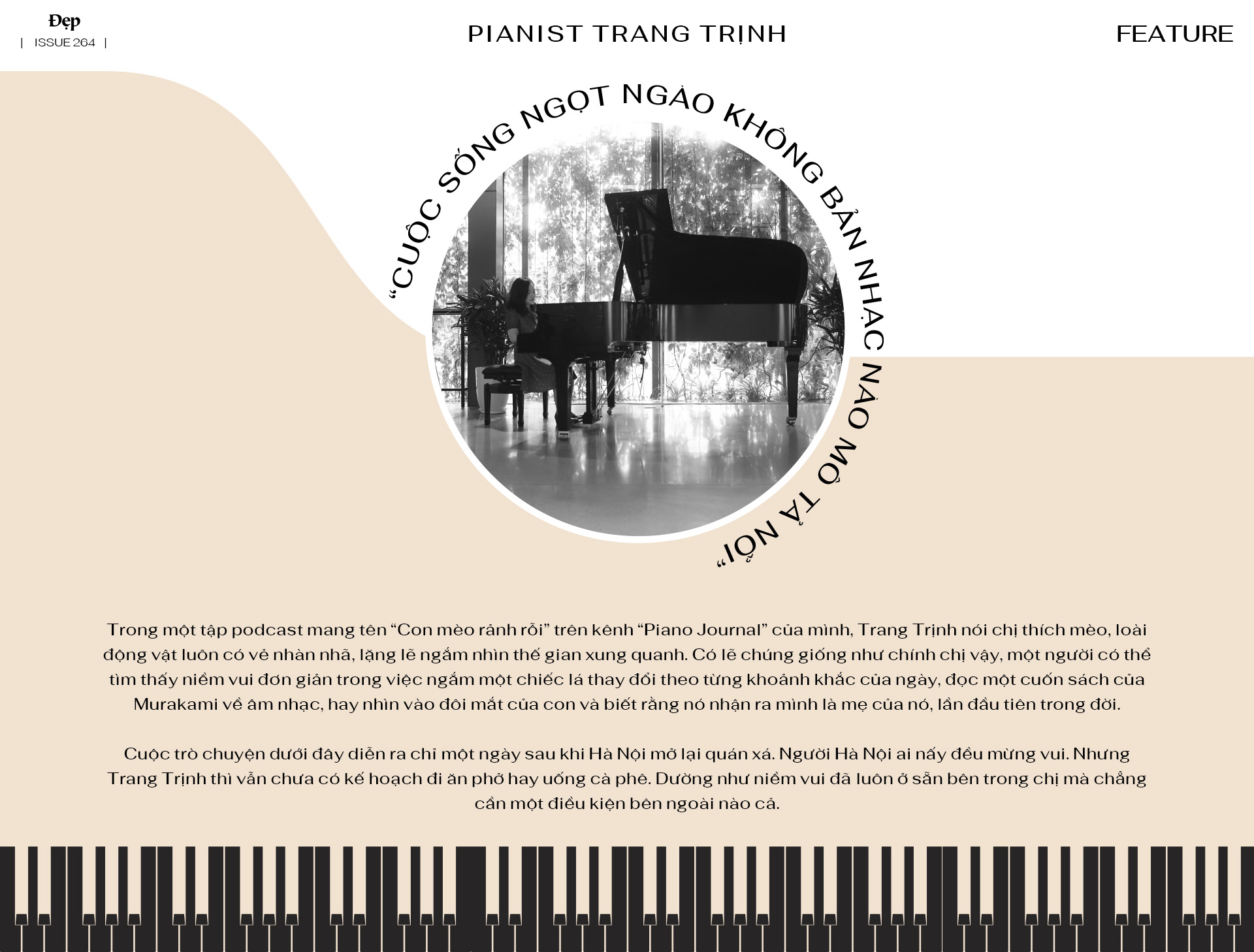 Pianist Trang Trịnh: Cuộc sống ngọt ngào không bản nhạc nào mô tả nổi