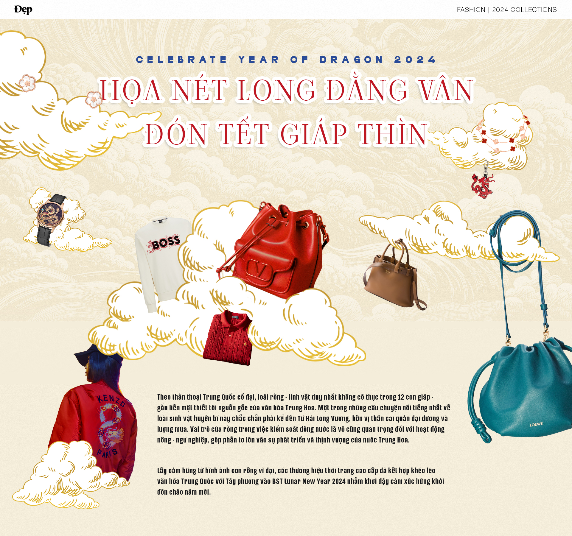 Celebrate Year of Dragon 2024: Họa nét long đằng vân đón Tết Giáp Thìn